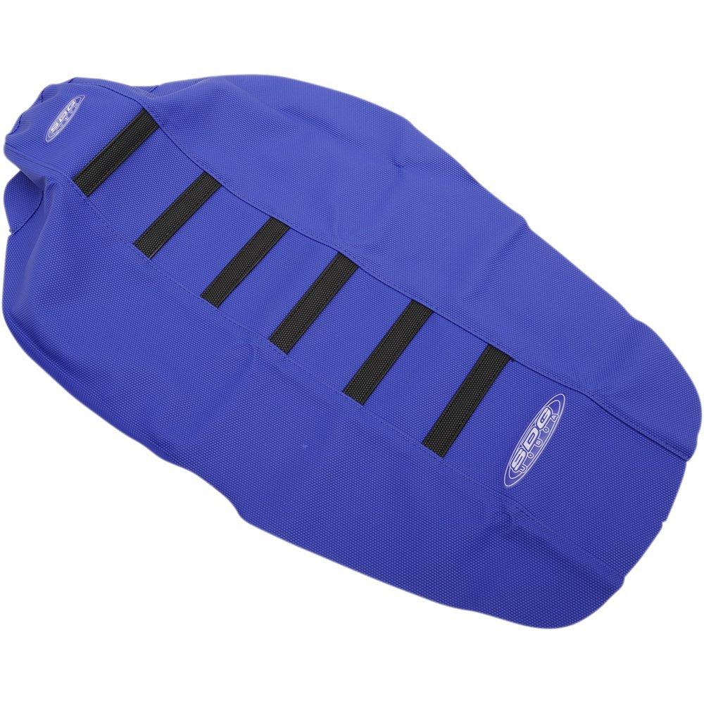 SDG 6-Ribbed Seat Cover - Black Ribs/Blue Top/Blue Sides 95933KBB