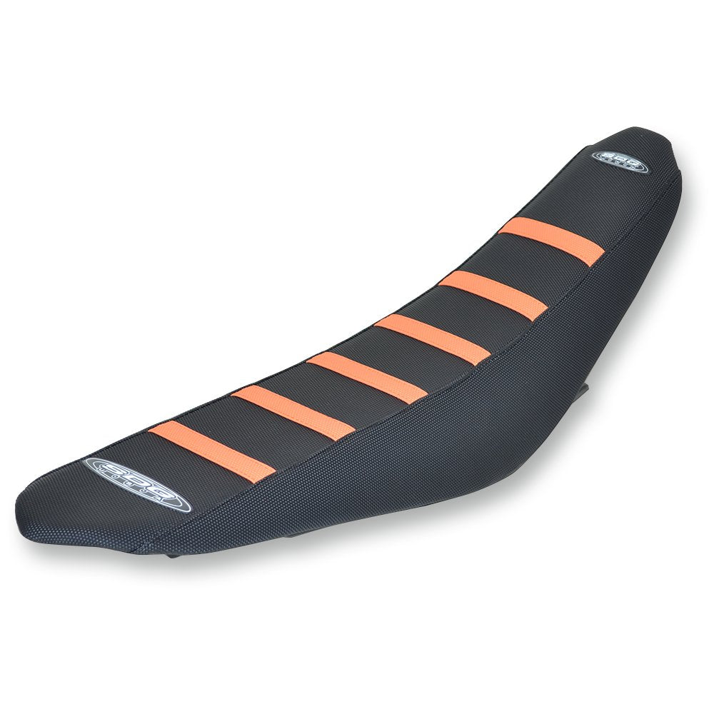 SDG 6-Ribbed Seat Cover - Orange Ribs/Black Top/Black Sides 95935OK