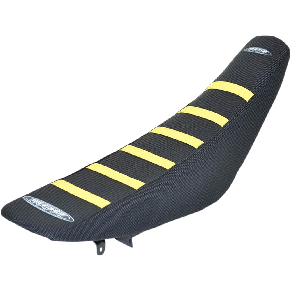 SDG 6-Ribbed Seat Cover - Yellow Ribs/Black Top/Black Sides 95906YK