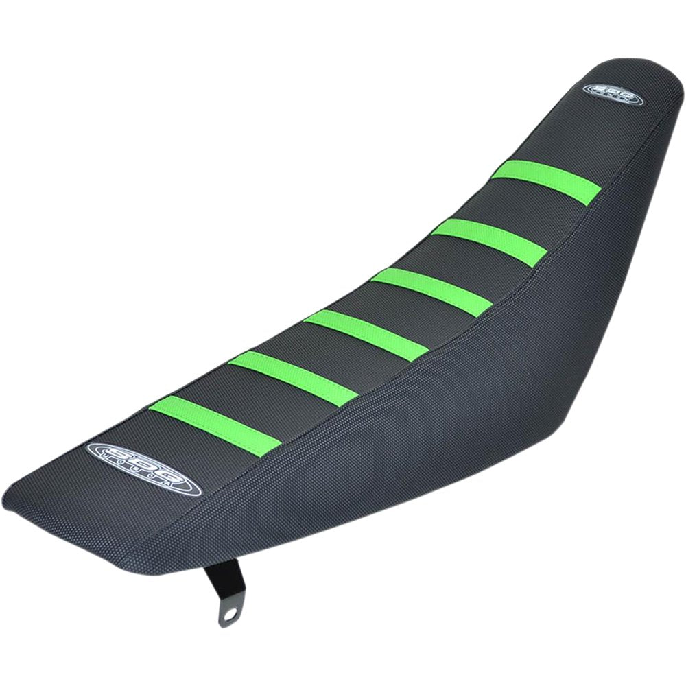 SDG 6-Ribbed Seat Cover - Green Ribs/Black Top/Black Sides 95915GK