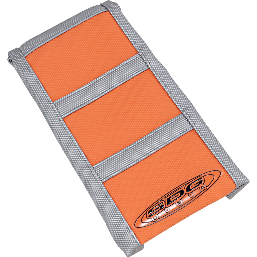 SDG 6-Ribbed Seat Cover - Gray Ribs/Orange Top/Gray Sides 95940XOX