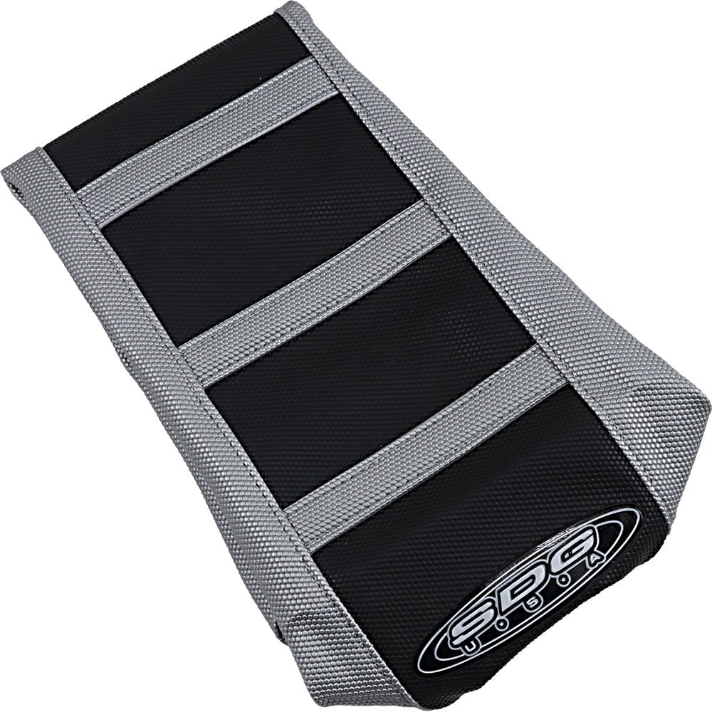 SDG 6-Ribbed Seat Cover - Gray Ribs/Black Top/Gray Sides 95945XKX