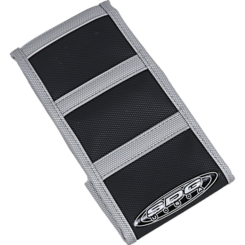 SDG 6-Ribbed Seat Cover - Gray Ribs/Black Top/Gray Sides 95910XKX