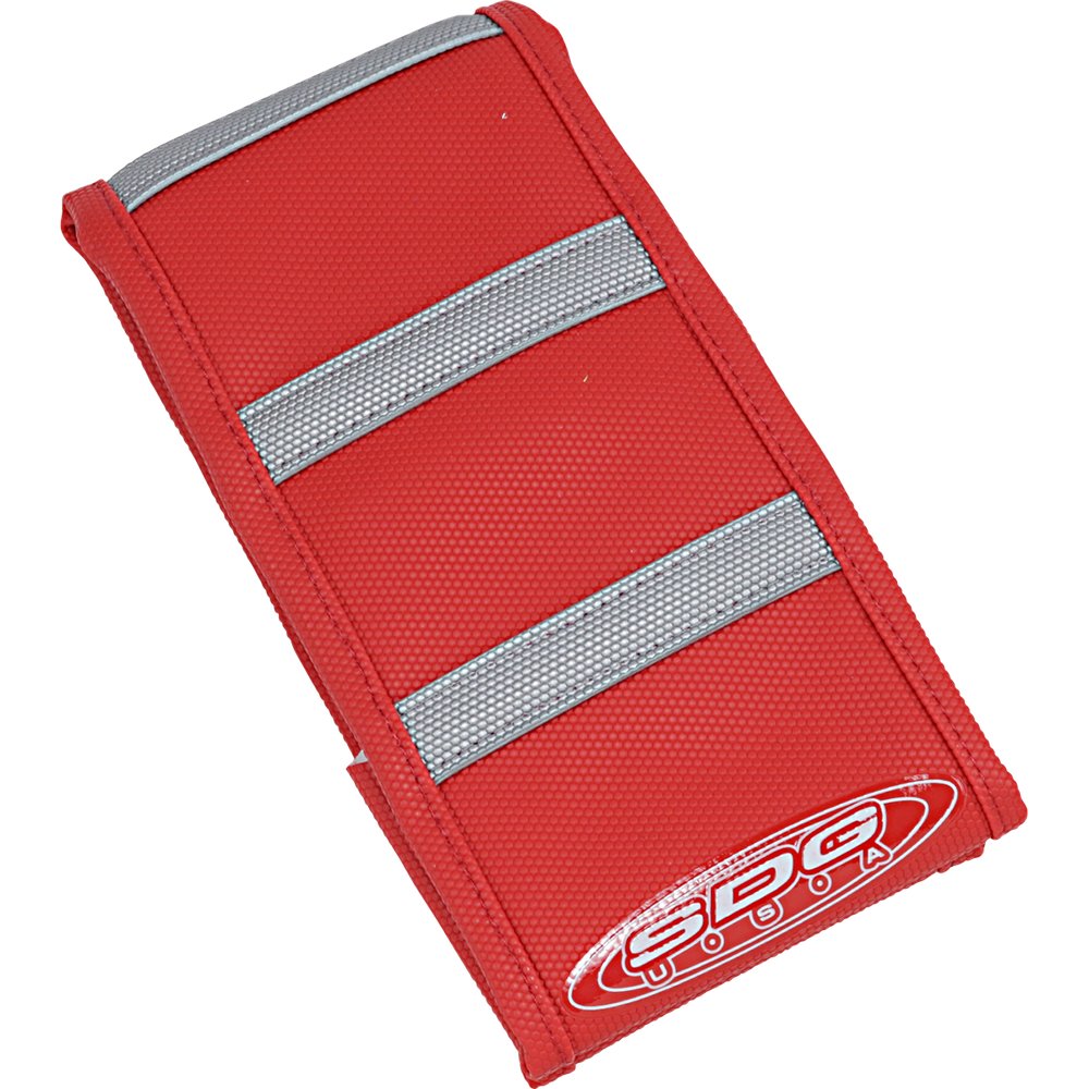 SDG 6-Ribbed Seat Cover - Grey Ribs/Red Top/Red Sides 95943XRR