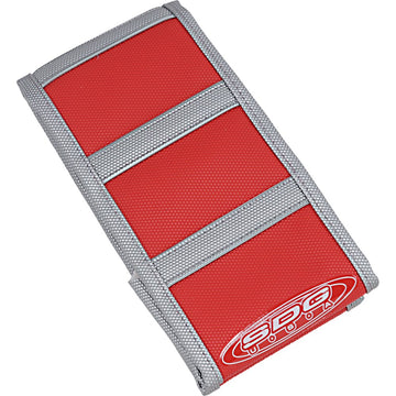 SDG 6-Ribbed Seat Cover - Grey Ribs/Red Top/Gray Sides 95923XRX