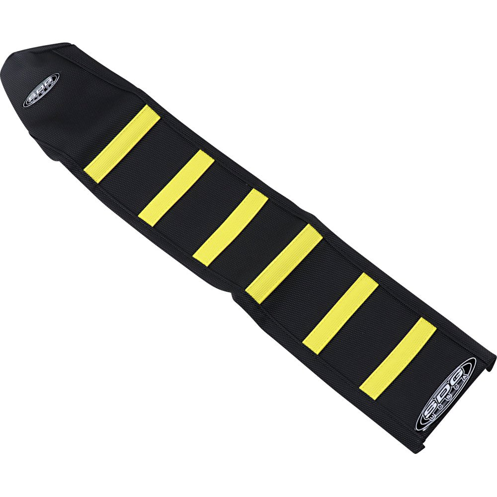 SDG 6-Ribbed Seat Cover - Yellow Ribs/Black Top/Black Sides 95939YK