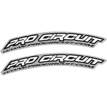 PRO CIRCUIT Front Fender Decal - .Com - White DC0010