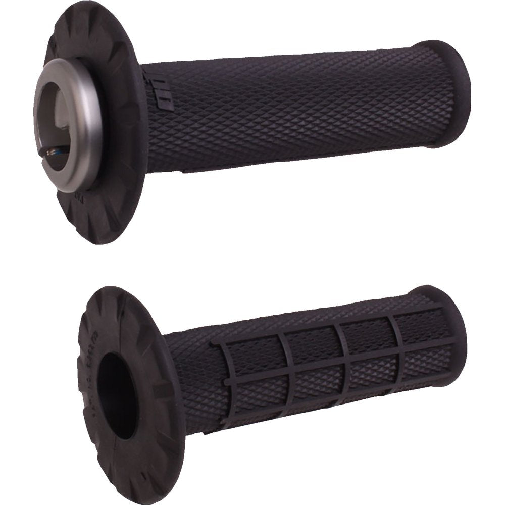 Odi Universal Lock-On Half Waffle Grips - Black/Black H21UHWB