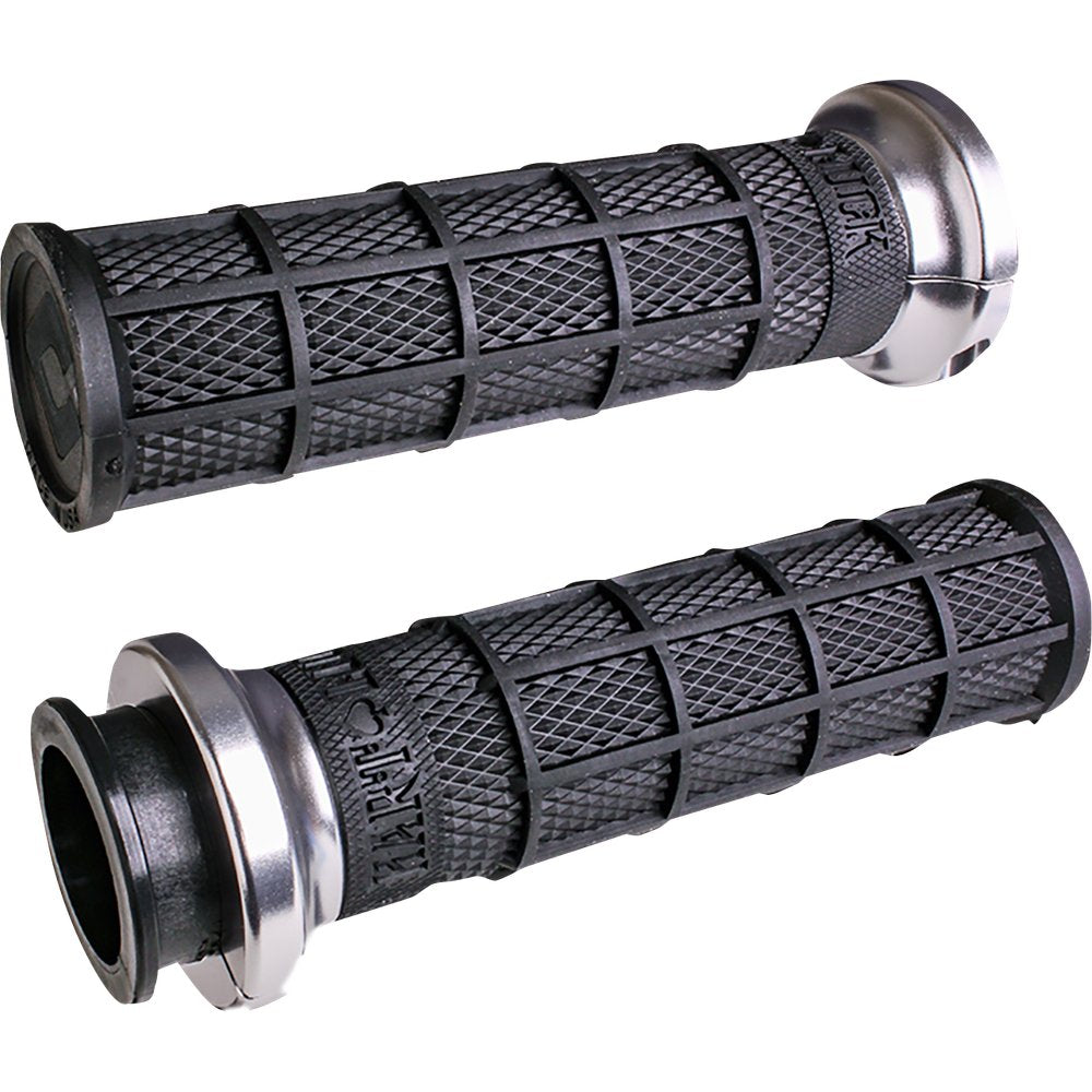 ODI Hart-Luck Signature V-Twin Lock-On* Grips for Indian - Black/Silver V31ITW-BB-S