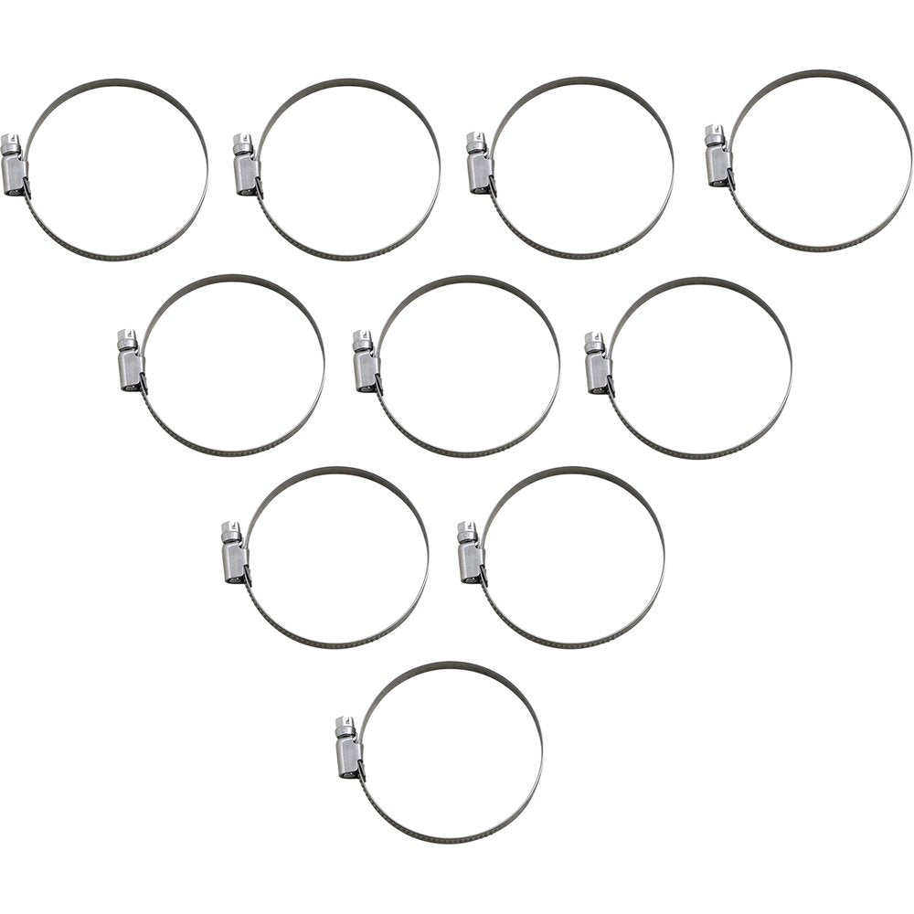 PARTS UNLIMITED Hose Clamps - Embossed - 50-70 mm - 10 Pack T03-6259-10