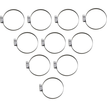 PARTS UNLIMITED Hose Clamps - Embossed - 50-70 mm - 10 Pack T03-6259-10