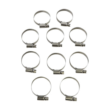 PARTS UNLIMITED Hose Clamps - Embossed - 25-40 mm - 10 Pack T03-6256-10