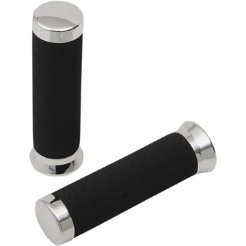 PARTS UNLIMITED Cruiser Grips - Foam - 7/8" - 150 mm - Chrome L99-90922