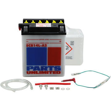 PARTS UNLIMITED Battery - YB14L-A2 with Sensor SCB14L-A2-FP