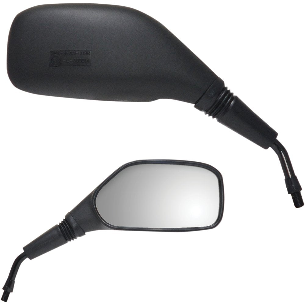 PARTS UNLIMITED Mirror - Supersport - Side View - Rectangle - Black - Right - Each 17082