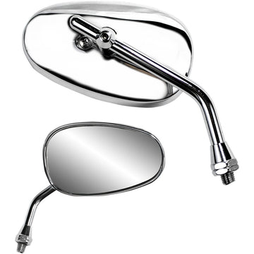 PARTS UNLIMITED Mirror - Classic/Mini - Side View - Oval - Chrome - Each 17049