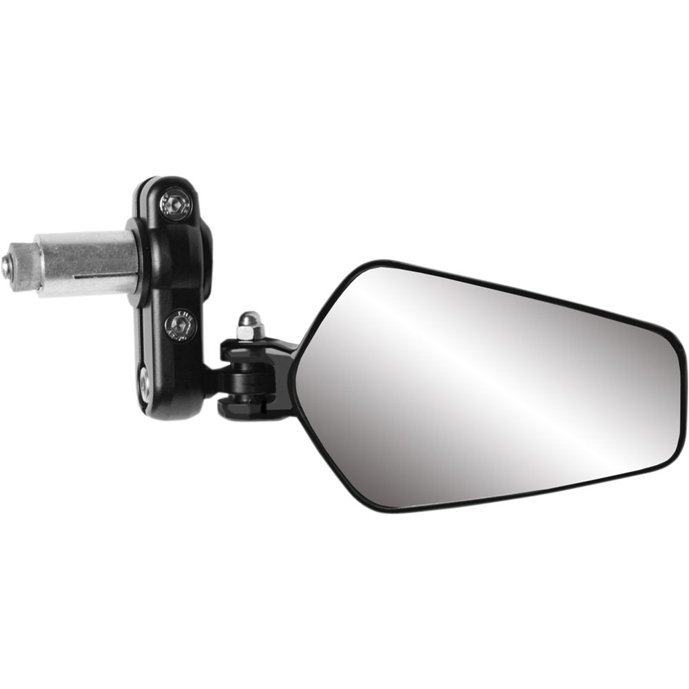 PARTS UNLIMITED Mirror - Side View/Bar End - Oval - Black 98002