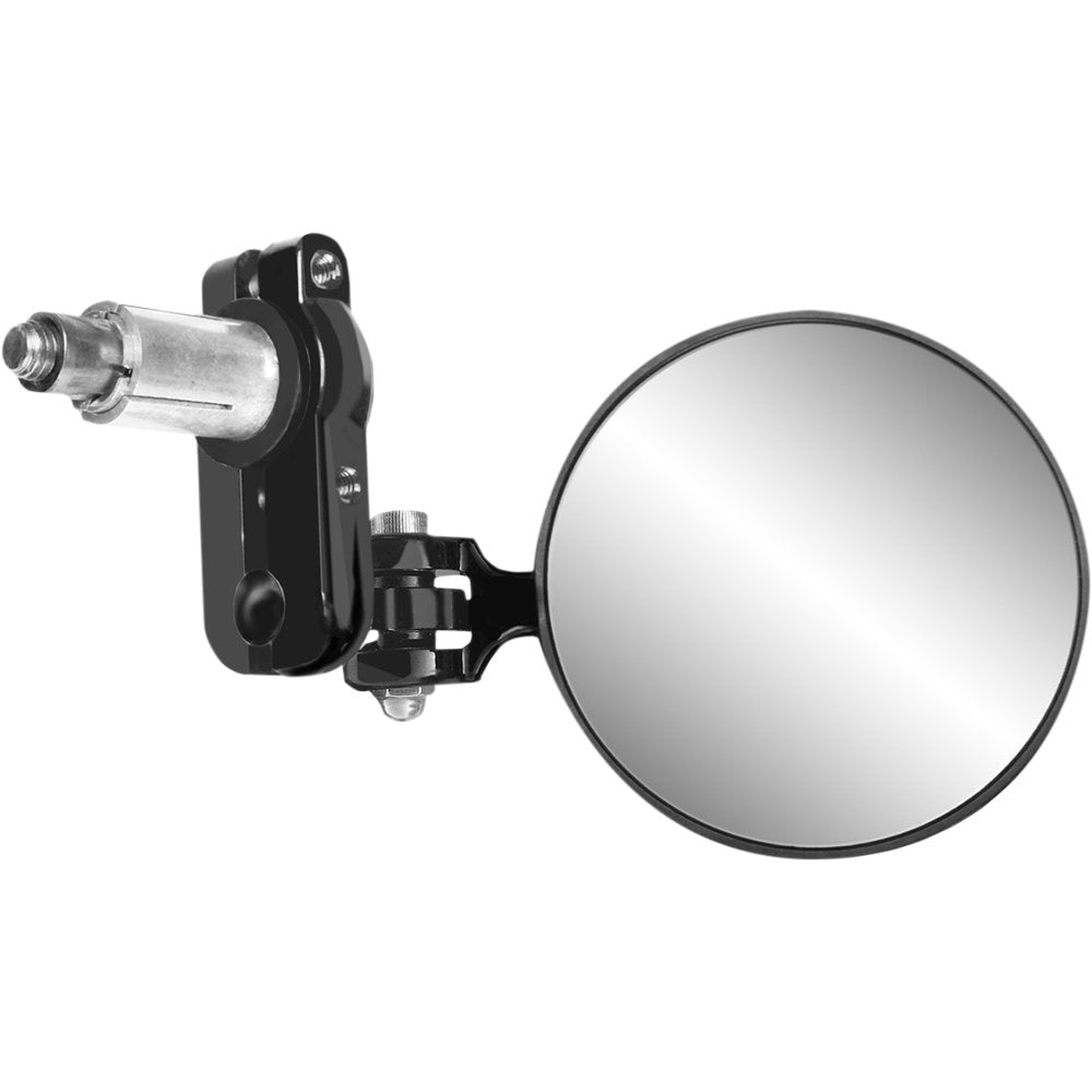 PARTS UNLIMITED Mirror - Side View/Bar End - Round - Black 98001