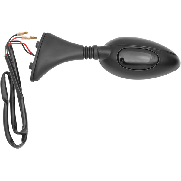 Parts Unlimited Mirror with Marker Lights - Side View - Teardrop - Black - Left - Each KA94ALH