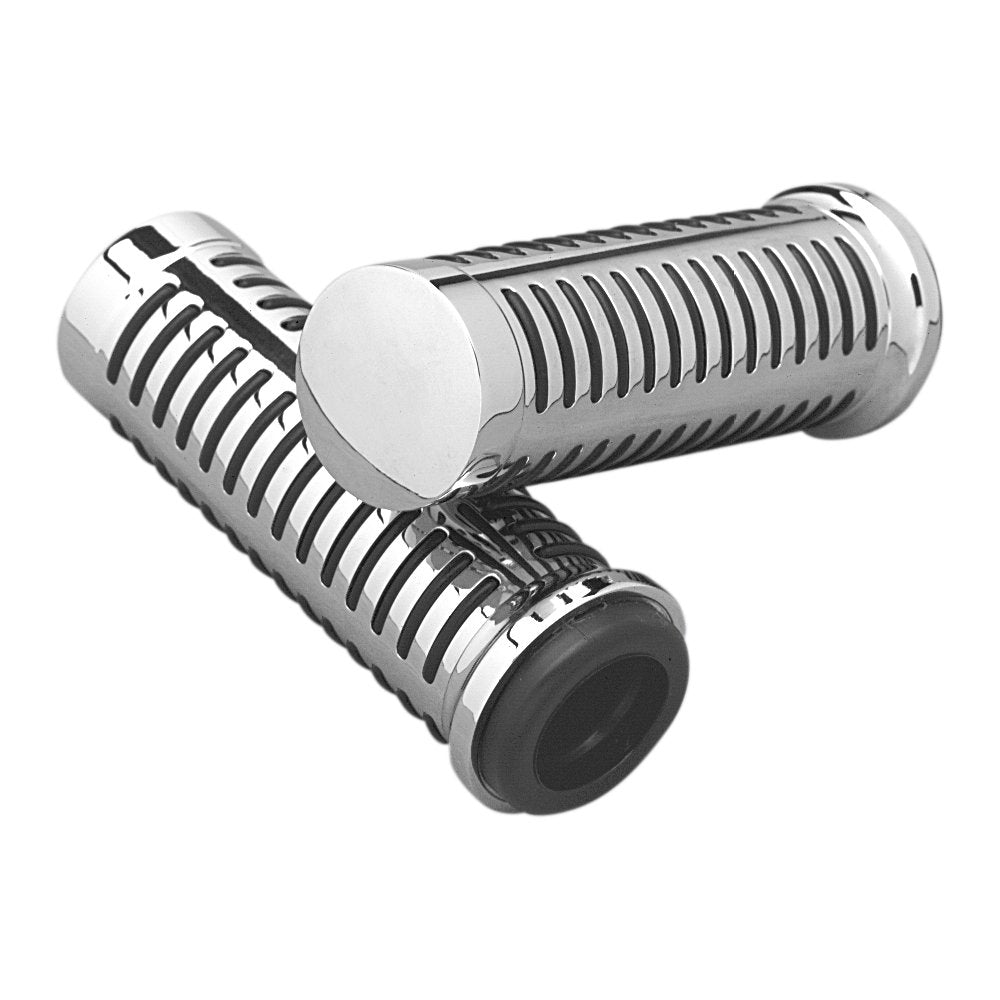 PARTS UNLIMITED Chrome Grips with O-Ring Design - 7/8" BWC-G1-BC3