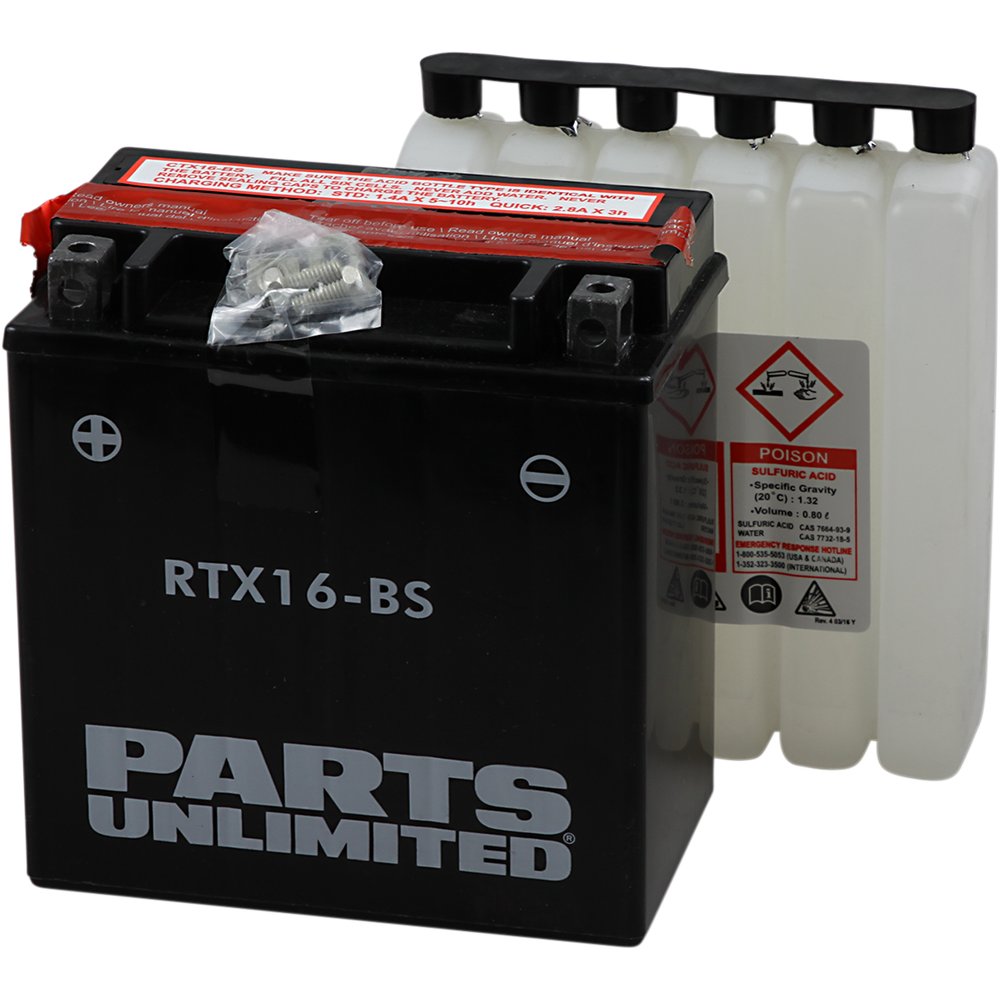 PARTS UNLIMITED AGM Battery - YTX16-BS .8 L CTX16-BS