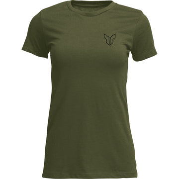 THOR Women's Patched Up T-Shirt - Military Green - XL 3031-4337
