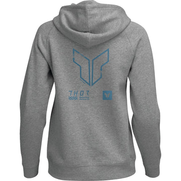 THOR Women's Trax Pullover Hoodie - Heather Gray - Small 3051-1240
