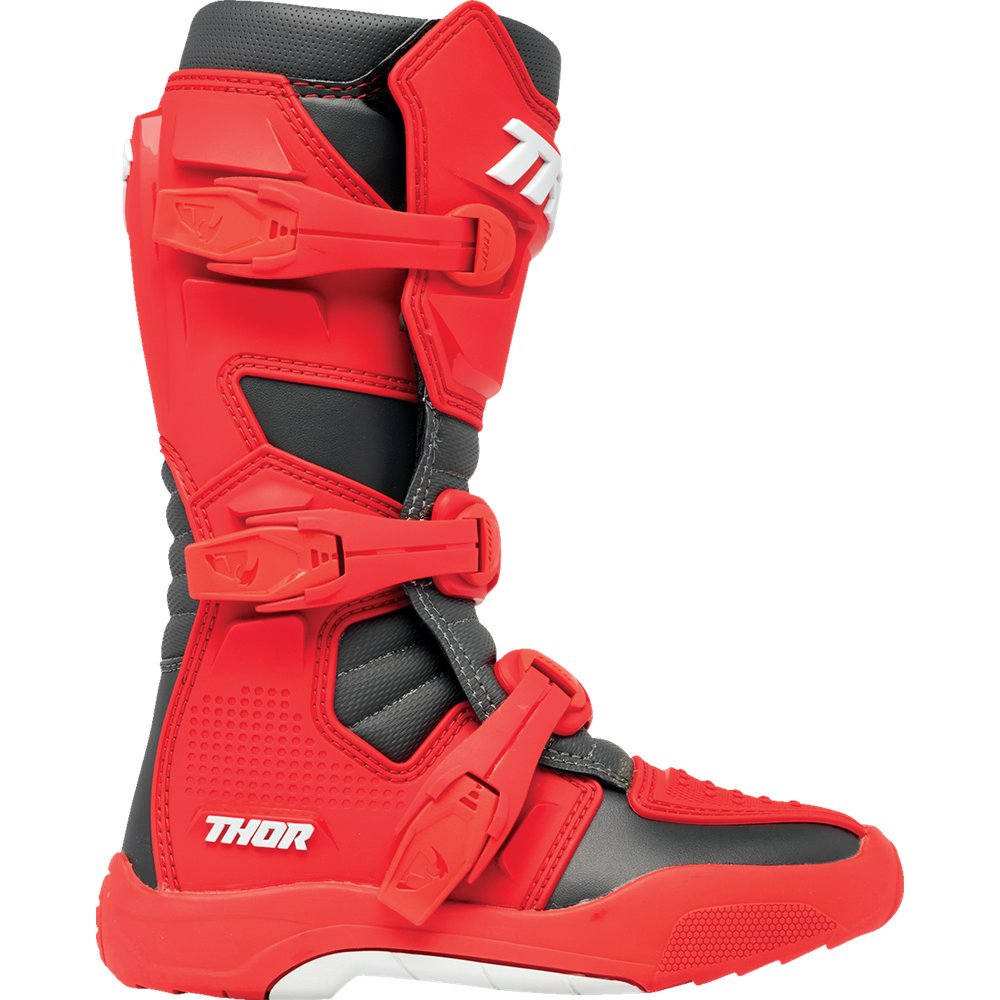 THOR Youth Blitz XR Boots - Red/Charcoal - US 5 3411-0756