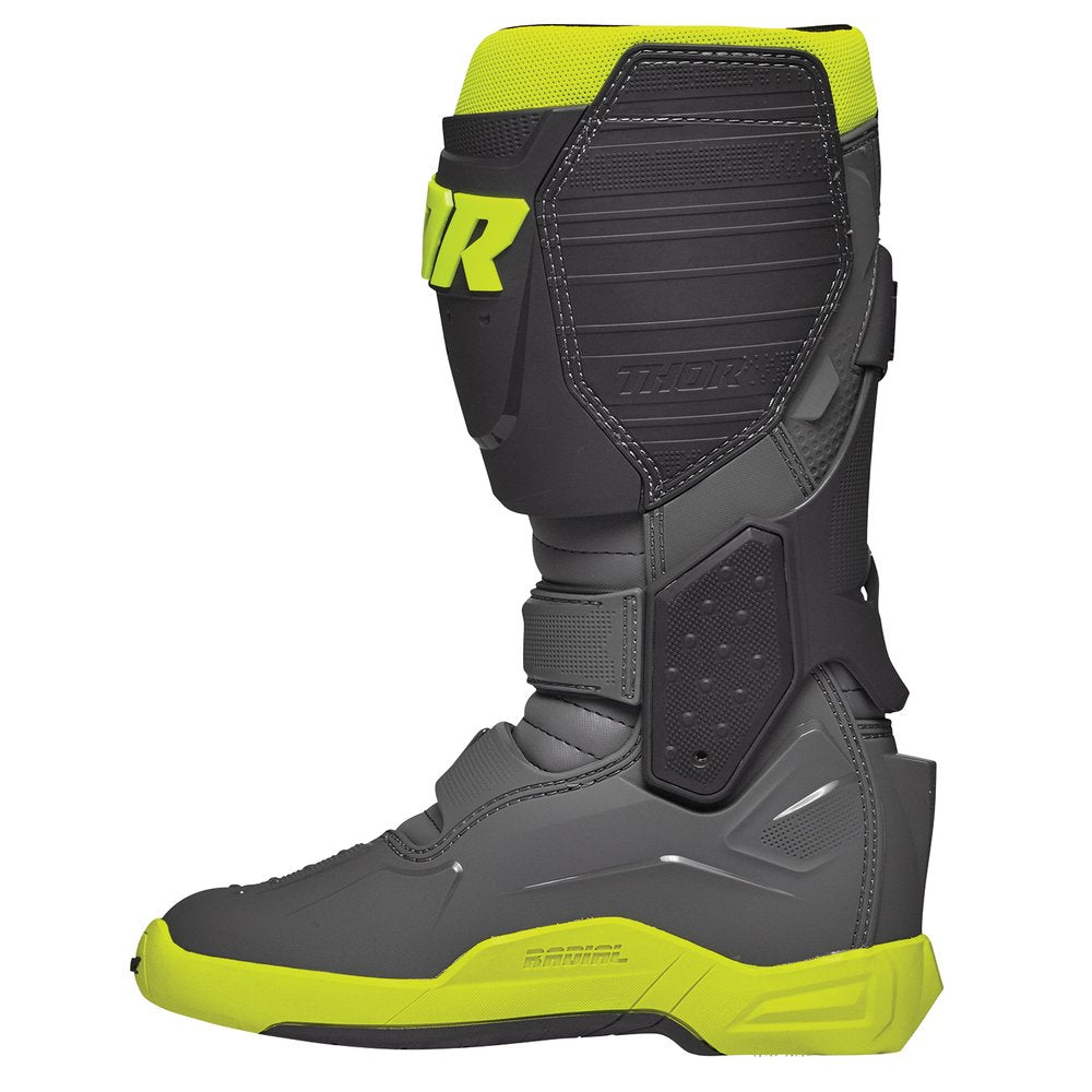 THOR Radial Boots - Gray/Fluorescent Yellow - Size 7 3410-2745
