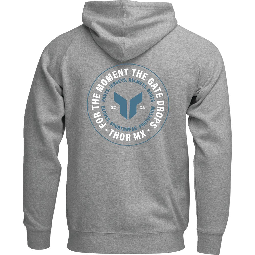 THOR Badge Zip-Up Hoodie - Heather Gray - Small 3050-7023
