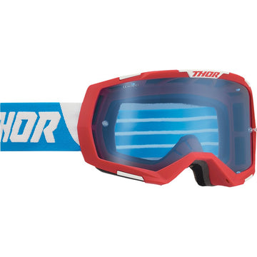 THOR Regiment Goggle - Red/White/Blue - Blue Lens 2601-2967