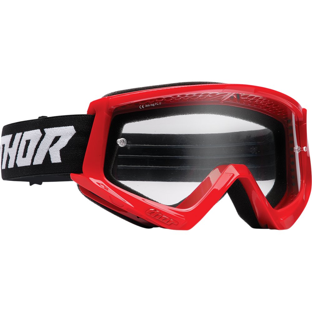 THOR Combat Goggle - Racer - Red/Black - Clear Lens 2601-2704
