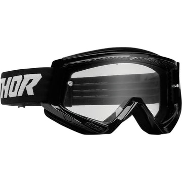 THOR Combat Goggle - Racer - Black/White - Clear Lens 2601-2701