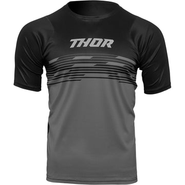THOR Assist Shiver Short-Sleeve Jersey - Black/Gray - Large 5120-0171