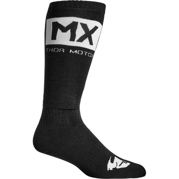 THOR Youth MX Solid Socks - Black/White - Size 1-6 3431-0662