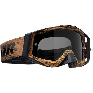 Thor Sniper Pro Goggle - Woody - Brown - Smoke Lens 2601-2223