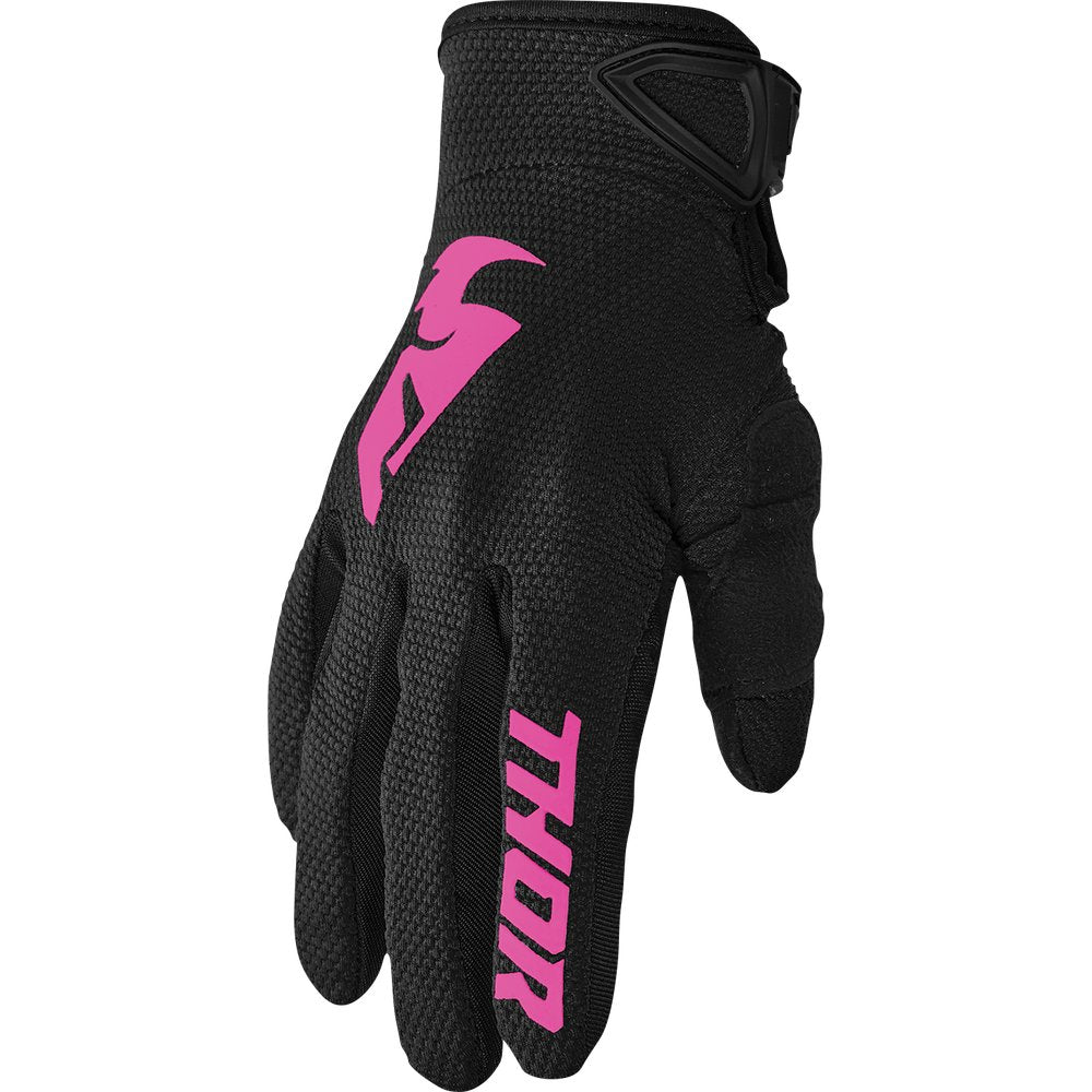 Thor Women's Sector Gloves - Black/Pink - XL 3331-0245