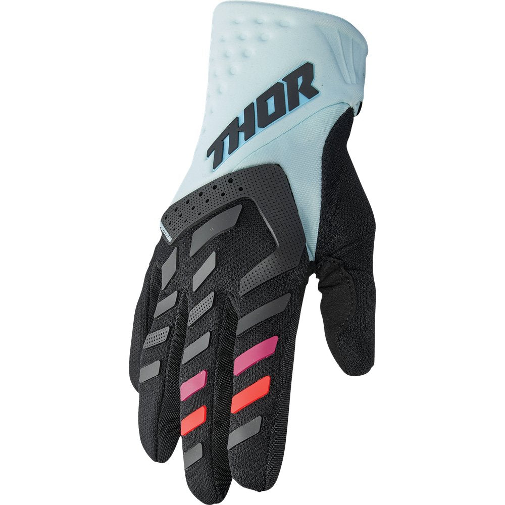 Thor Women's Spectrum Gloves - Black/Light Mint - Small 3331-0234