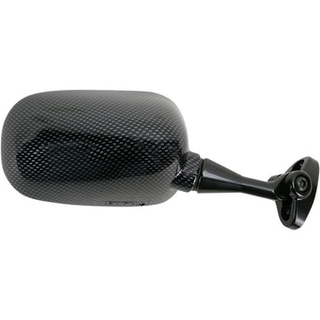 Emgo Mirror - Side View - Carbon Fiber - Rectangle - Right - Honda 20-87033