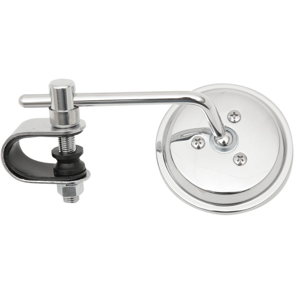 Emgo Mirror - Side View - Round - Chrome - 4" Stem - Left/Right - Each 20-06814