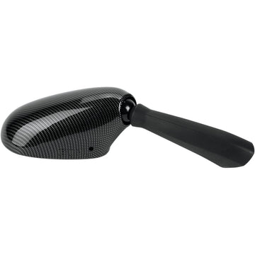 Emgo Mirror - Side View - Black/Carbon Fiber - Rectangle - Right - Suzuki 20-69733