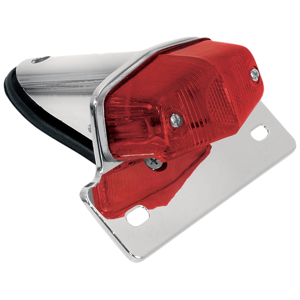 Emgo Taillight - Chrome Bracket - Red Lens 62-21521
