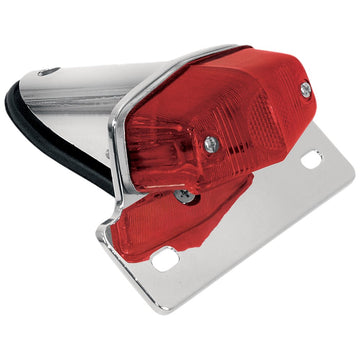 Emgo Taillight - Chrome Bracket - Red Lens 62-21521