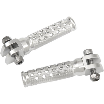 Emgo Footpegs - Slash-Cut - Silver 50-11241A