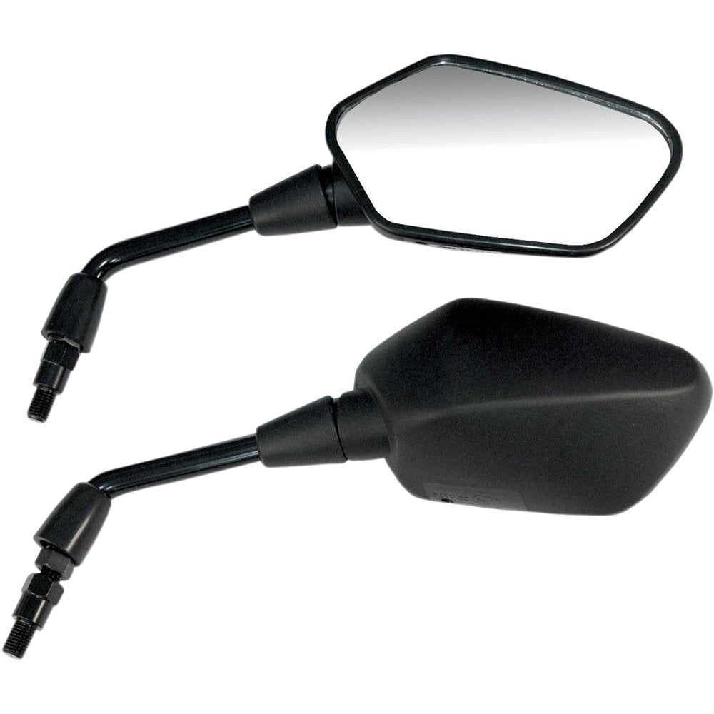 Emgo Mirror - Side View - Polygon - Black - Right 20-35281