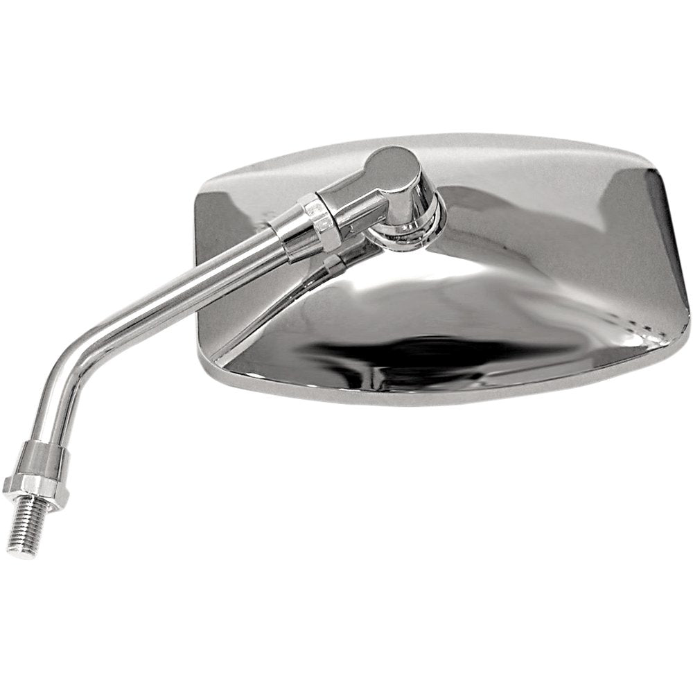 Emgo Mirror - "Big One"/Cruiser - Side View - Rectangle - M10 x 1.25 - Chrome - Each 20-42461