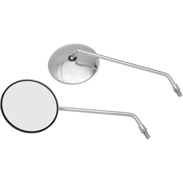 Emgo Mirrors - Classic - Universal - Side View - Round - Chrome - Left/Right - Pair 20-37414