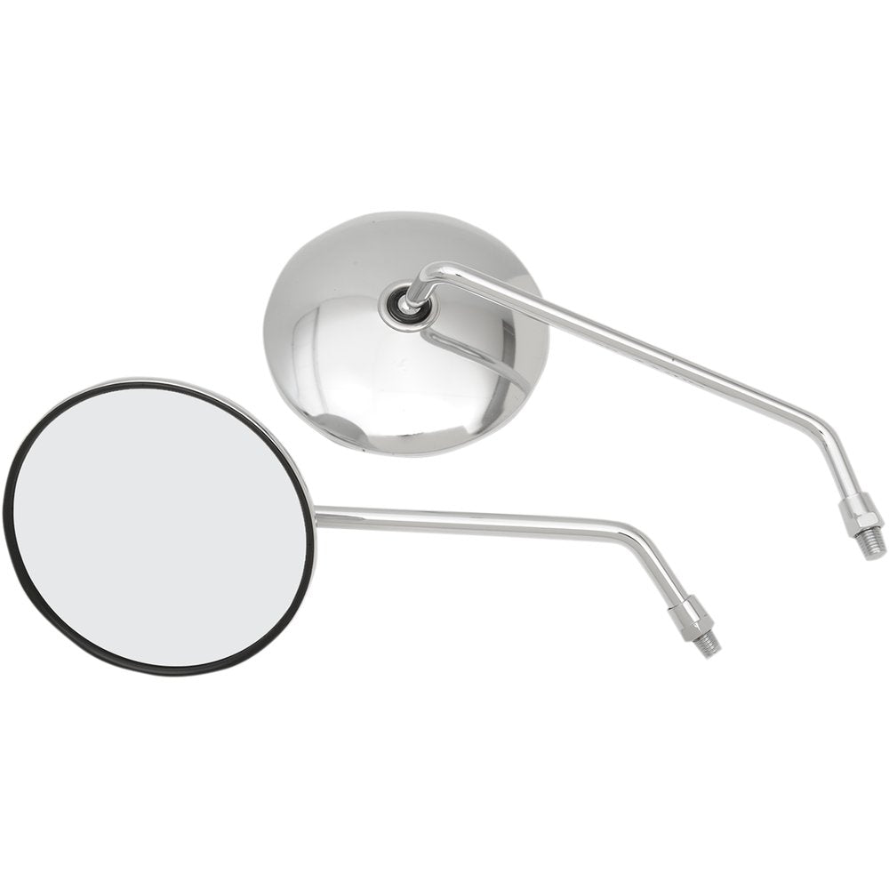 Emgo Mirrors - Classic - OE Replacement - Side View - Round - Chrome - Left/Right - Pair 20-37410