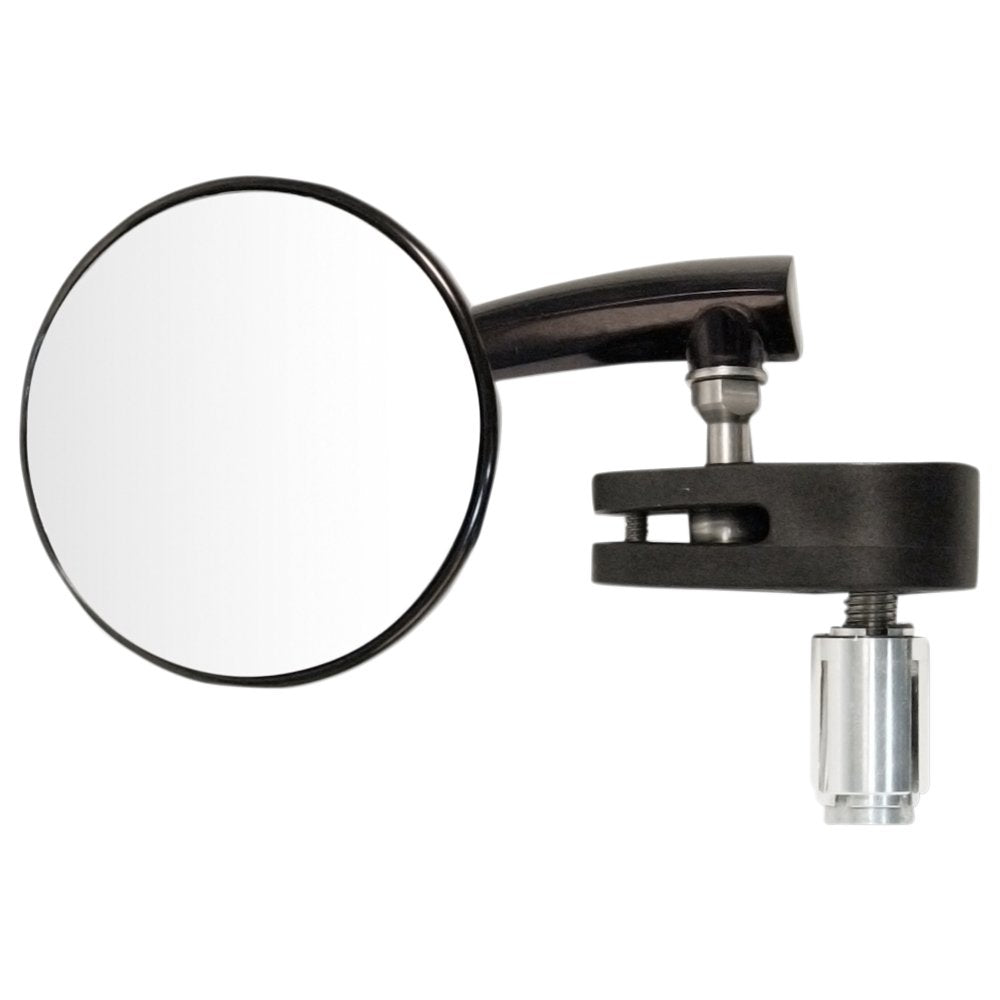 Emgo Mirror - Side View - Round - Black - Left 20-34042