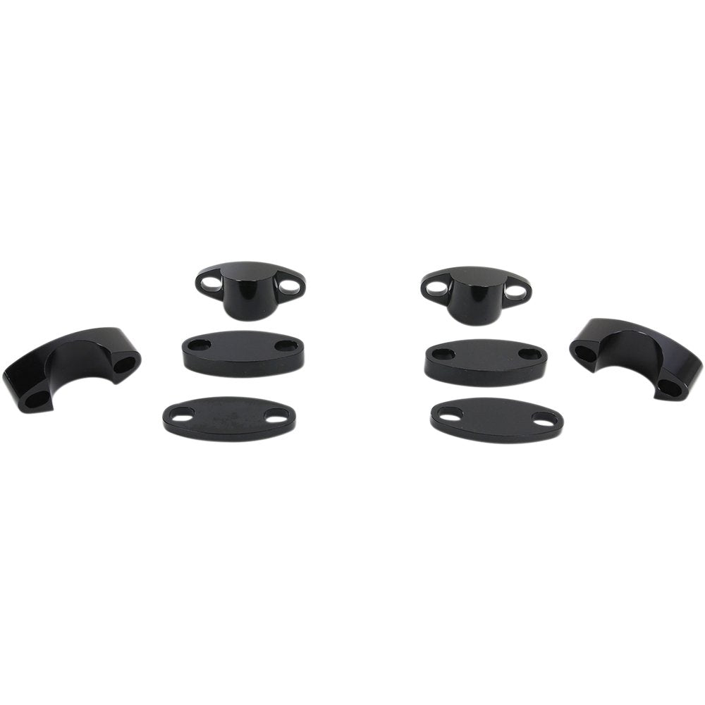 Emgo Aluminum Handlebar Riser Kit - 1-1/8" - Black 23-09381